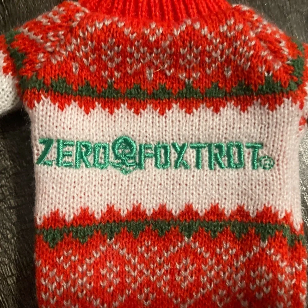 Zero foxtrot Christmas sweater ornament